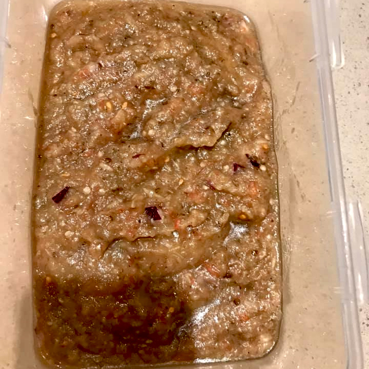 Икра из запечённых баклажанов