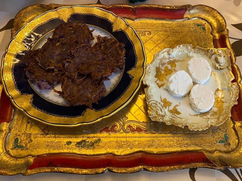 Драники из чёрной картошки